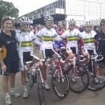 Australian junior women on the start line at Road Cycling World Championships - Limburg, The Netherlands