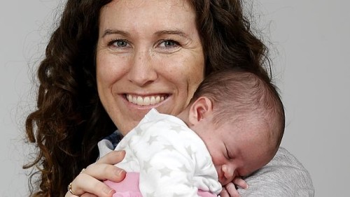 Sara with her first child, Bobbi Sing. Picture: JERAD WILLIAMS